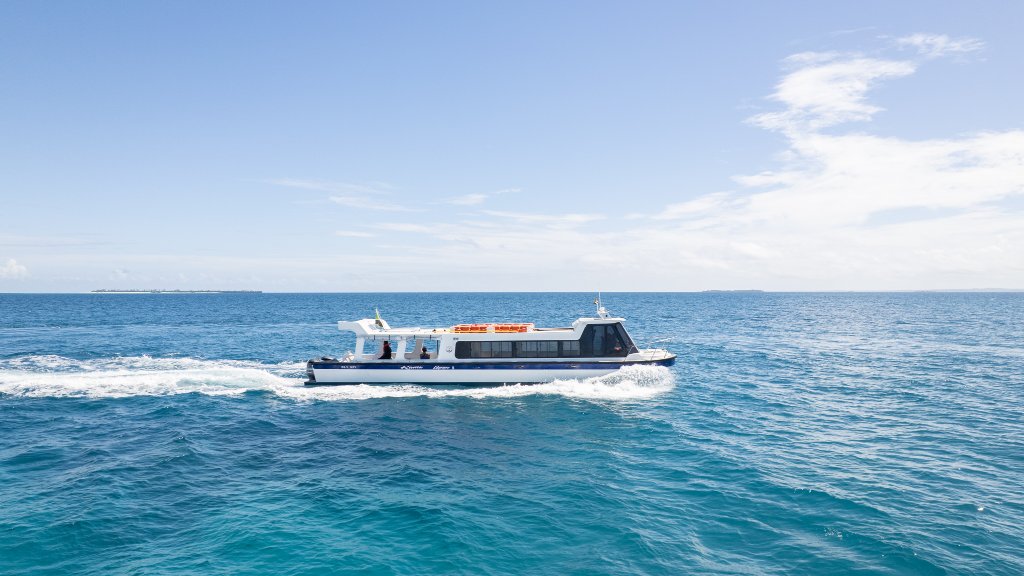 SSE boat with sandbar in background