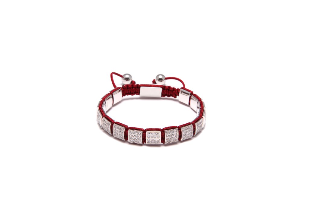Crimson silver bracelet