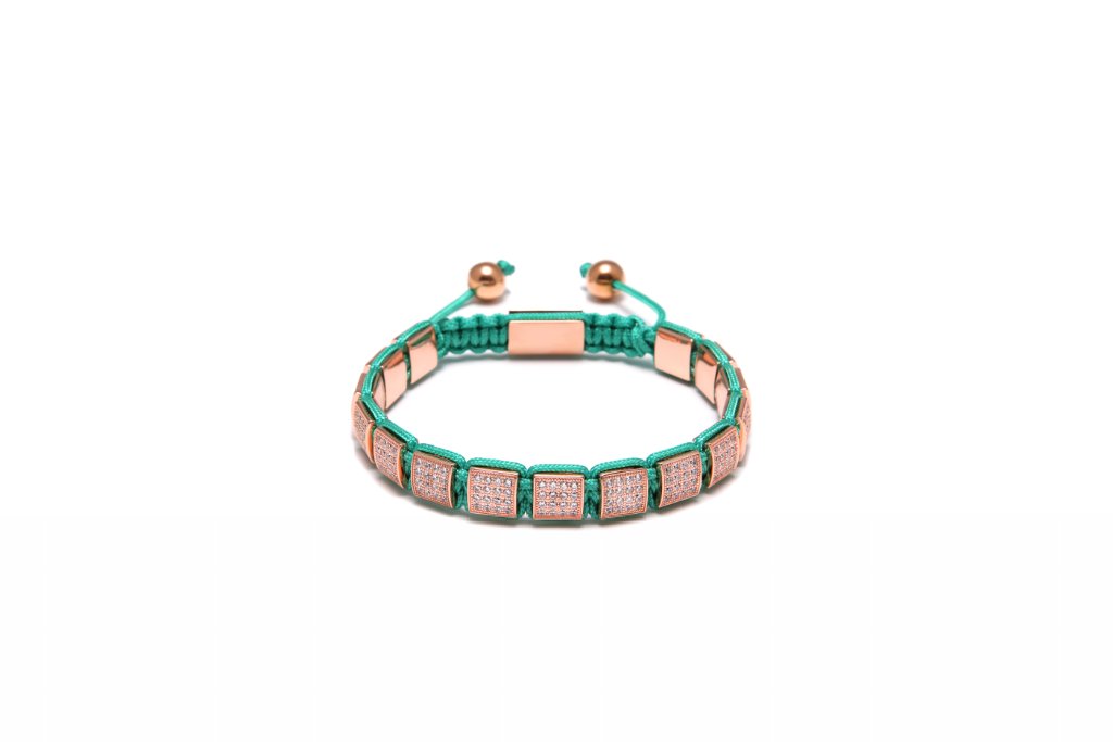 Emerald rose bracelet