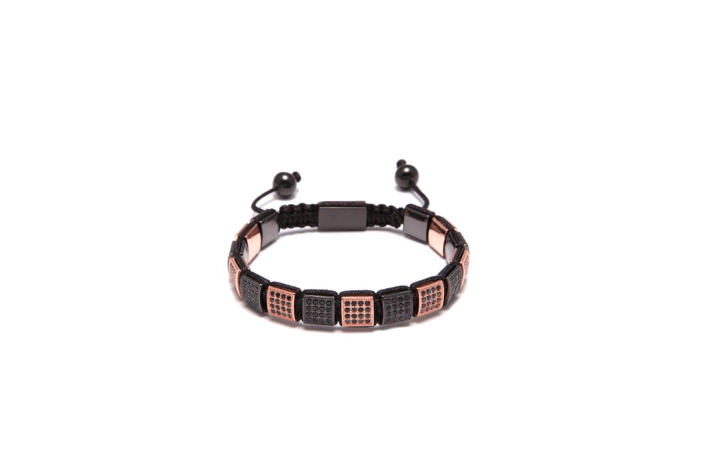 Black and rose gold bracelet