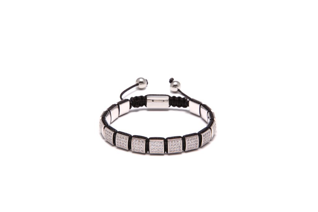 Silver onyx bracelet