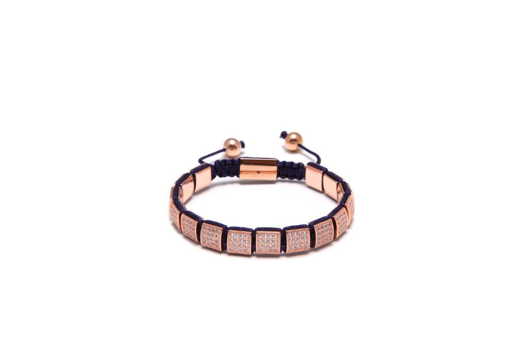 Rose gold navy bracelet