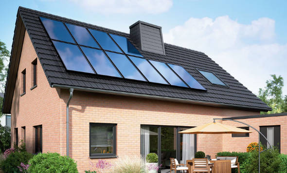 Photovoltaikanlage auf einem Einfamilienhaus