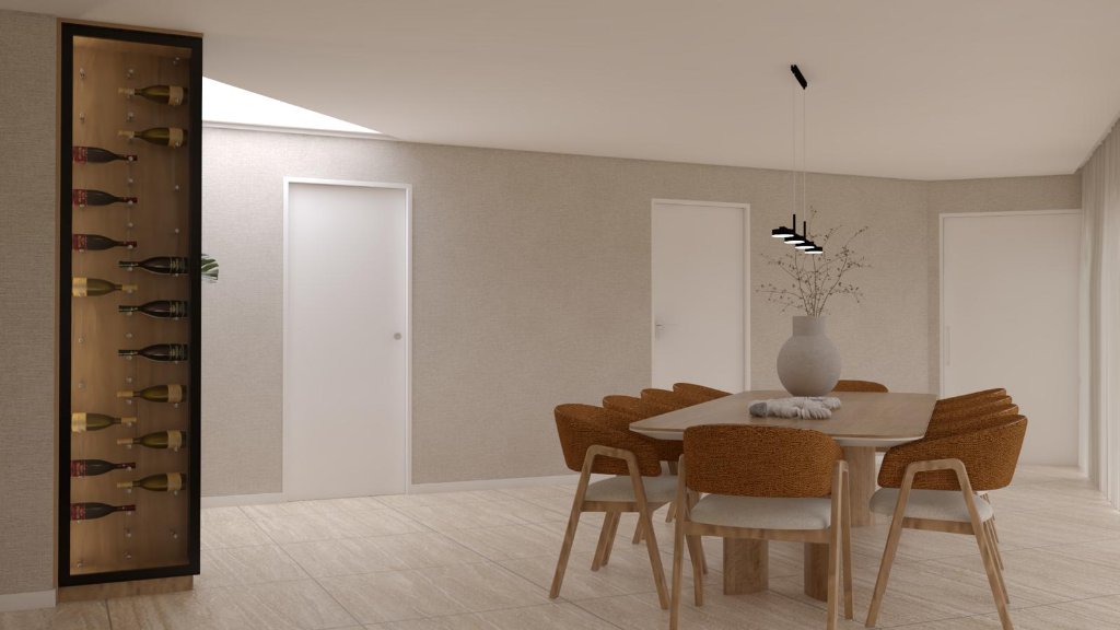Piso radiante hidráulico em toda a casa e elétrico nas casas de banho