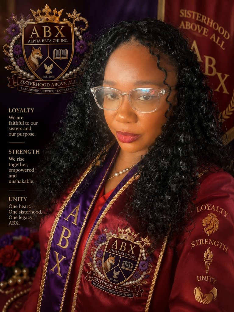 An Alpha Beta Chi member