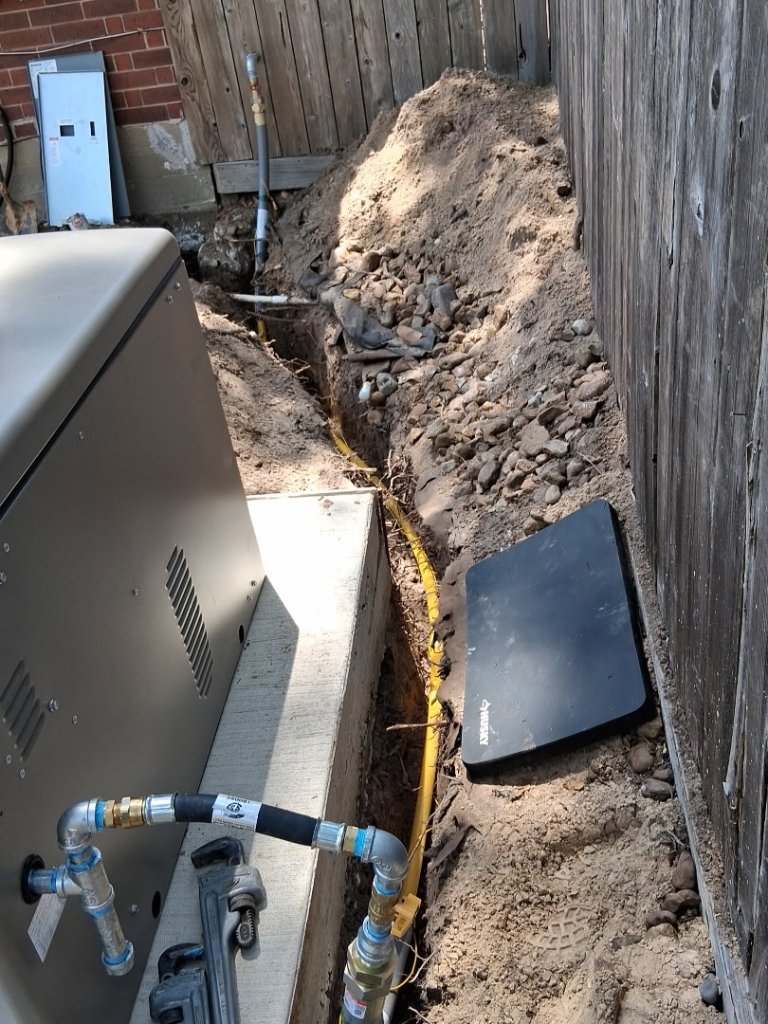 Gas Line & Generator Hookup
