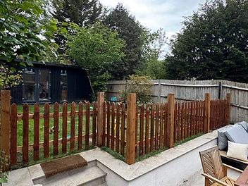 The Elevated Terrace — Raised Patio · Picket Fence · Steps by Rubin Constructions Ltd