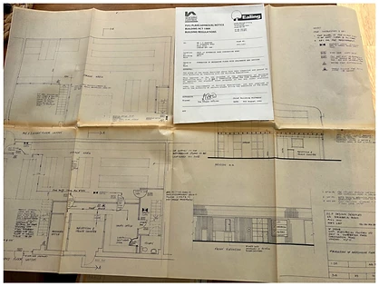 Architectural drawing: Mezzanine Floor & Offices — Birkbeck Road, Mill Hill, dated 1994.