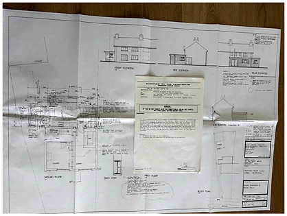 Architectural drawing: Rear Single-Storey Extension — Oldland Walk, Park South, dated 1994.