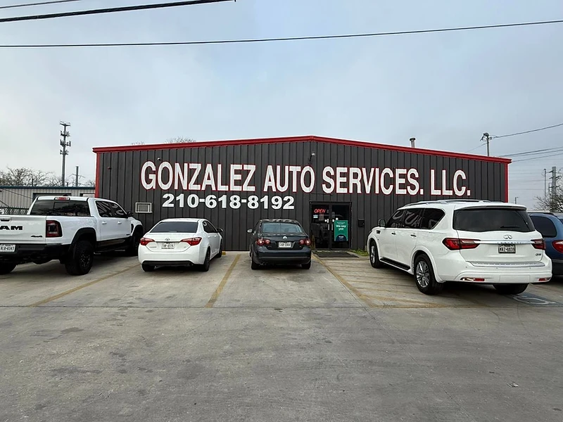 Gonzalez Auto Services shop exterior in Kirby, Texas