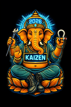 Kaizen Ganesha mascot artwork