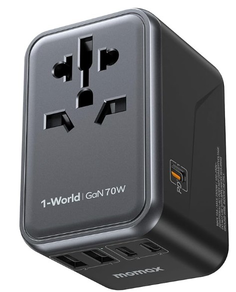 Universal travel adapter view 1