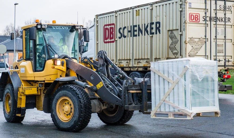 Hjullaster under materialhåndtering