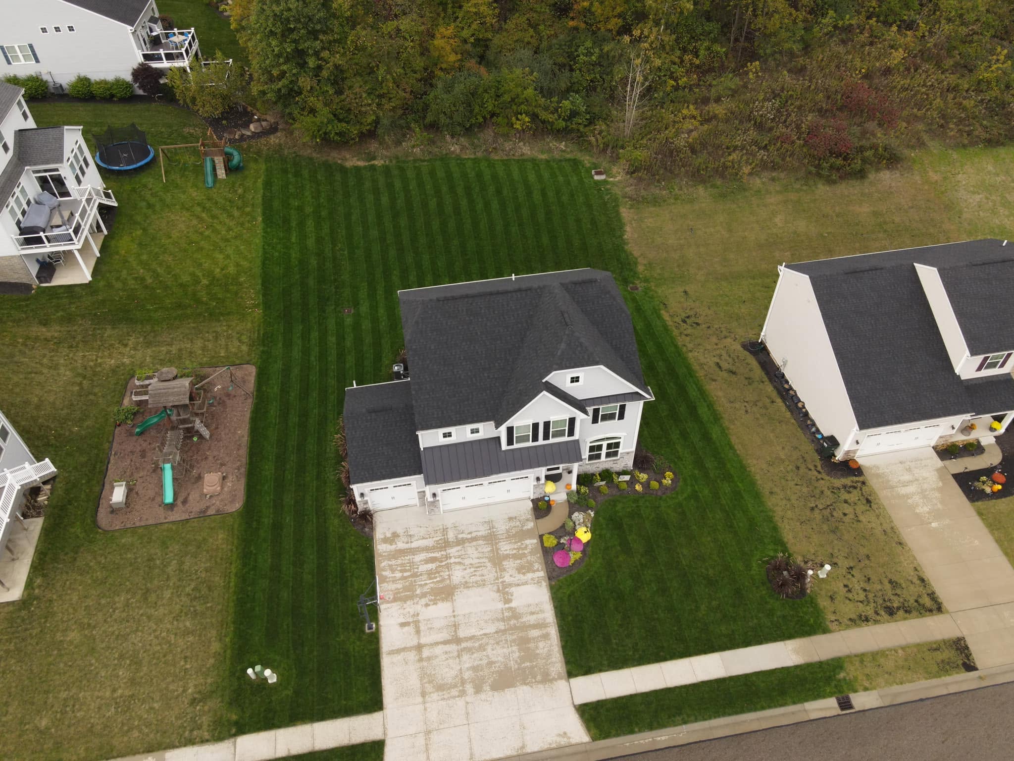 Core aeration and overseeding by Alpha Care Plus in Kettering and the Dayton, Ohio area