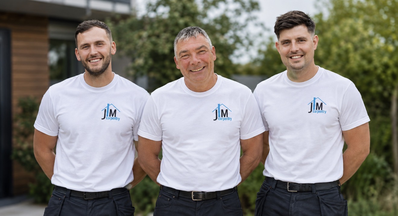 Jamie Ellis, Ian Lakin and Matthew Hollis — the JIM Carpentry team