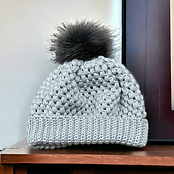 Silver Wool Chunky Beanie