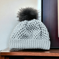 Silver Wool Chunky Beanie