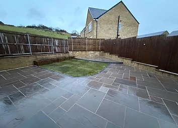 Two-Tier Slate Patio — Stone Patio project by JMB in Colne, Lancashire