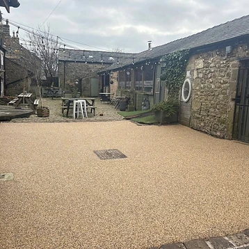 Resin Courtyard — Driveways project by JMB Design. Build & Driveways in Colne, Lancashire