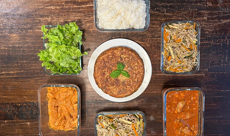 Tortilla, riz, salade & mijotés
