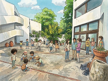 Le centre culturel est hébergé dans les locaux de l'école franco-mexicaine Marie Curie