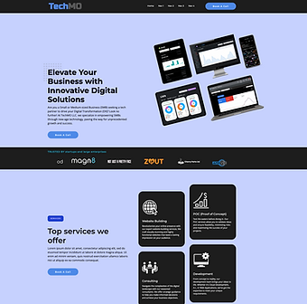 Product dashboard web application with a periwinkle palette and dot-grid hero