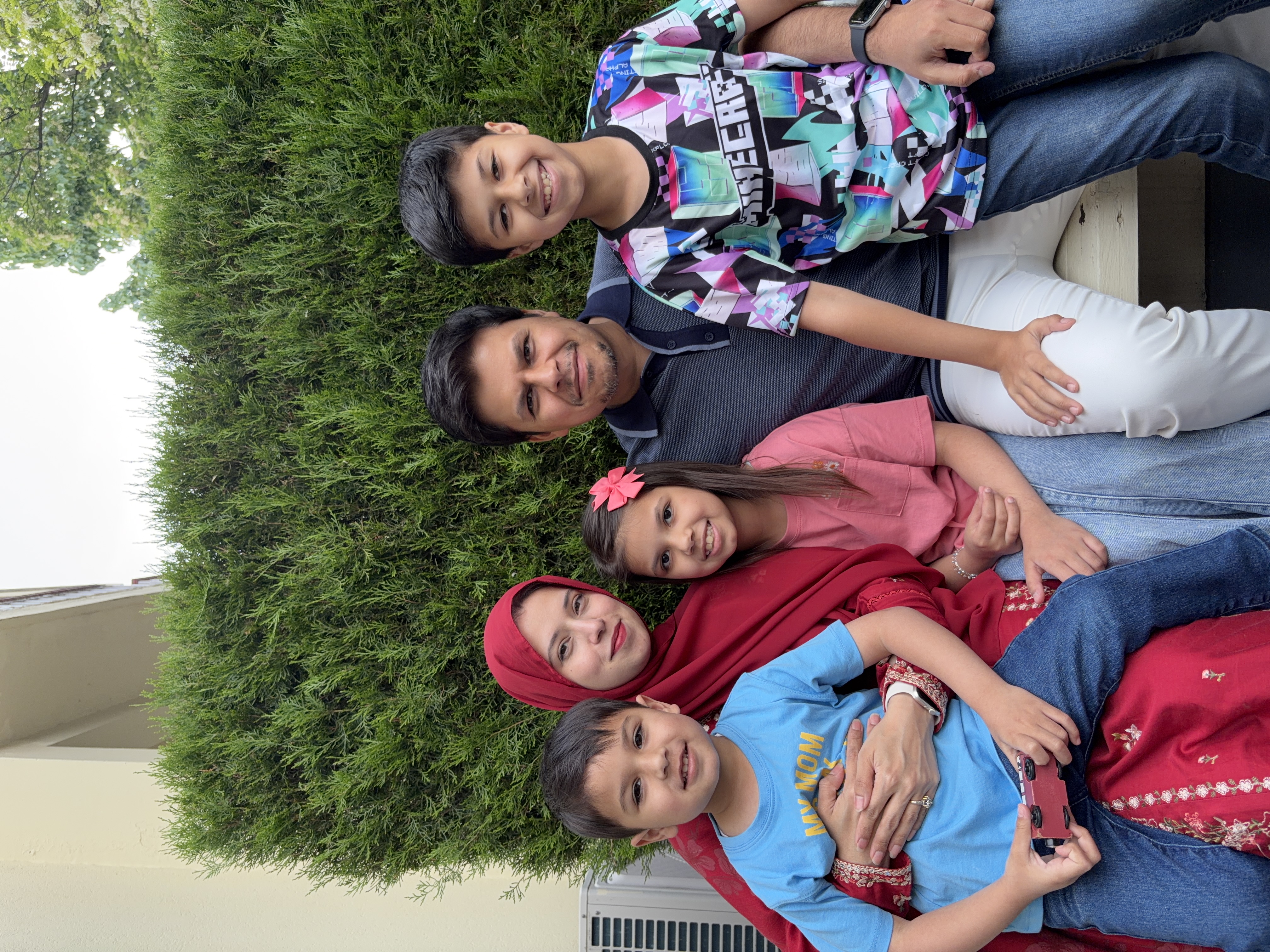 Zeeshan Khurram with his family