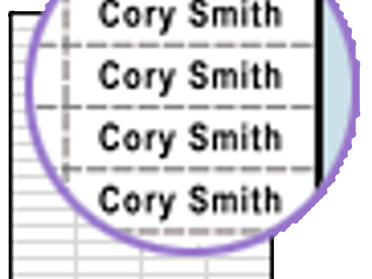 Blank Iron-On Name Labels