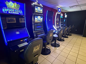 Video gaming machines at Winner's Circle Gaming Lounge in Albany, Illinois
