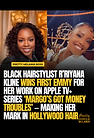 Pretty Shades of Melanin feature graphic — hairstylist R'Riyana Kline wins her first Emmy for Apple TV+'s Margo's Got Money Troubles