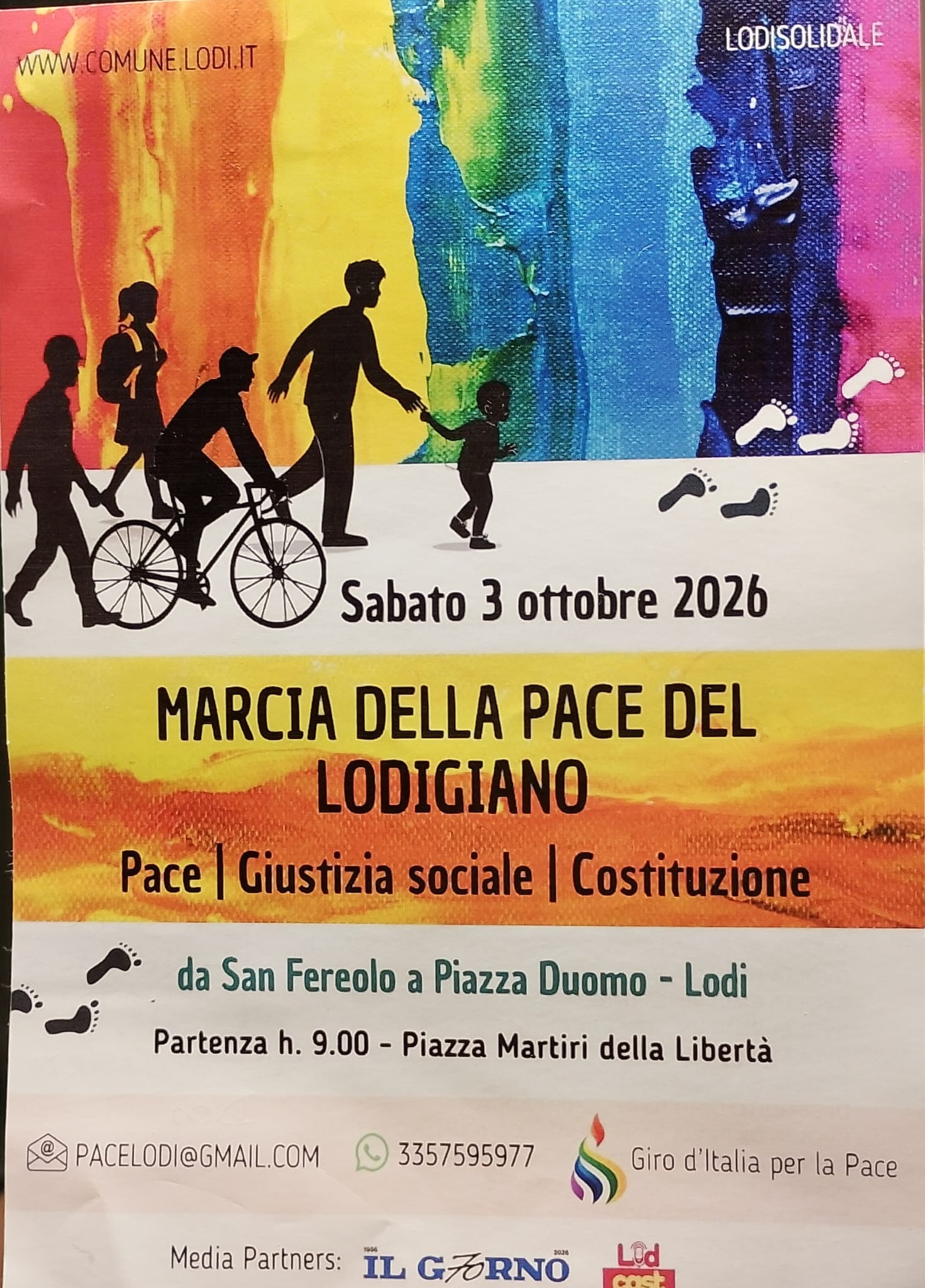 Detalle de la participación en la Marcia della Pace