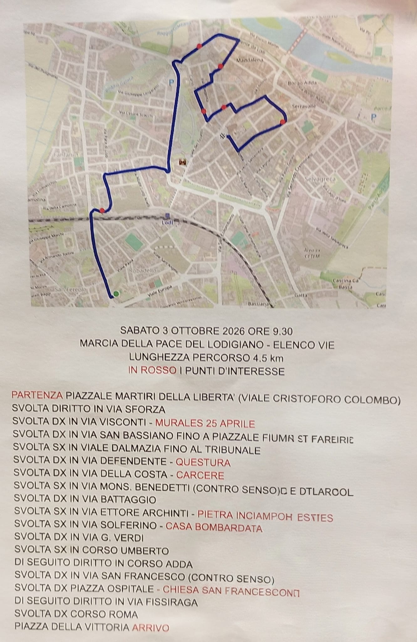 Marcia della Pace del Lodigiano