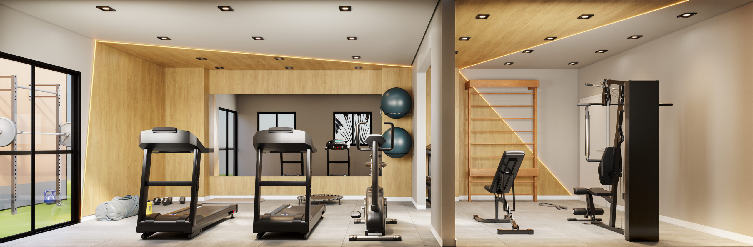 Fitness - área de lazer do Joy+ Berrini