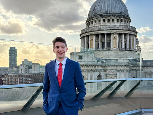 Aiden Beiler in London during a Penn State global finance study tour