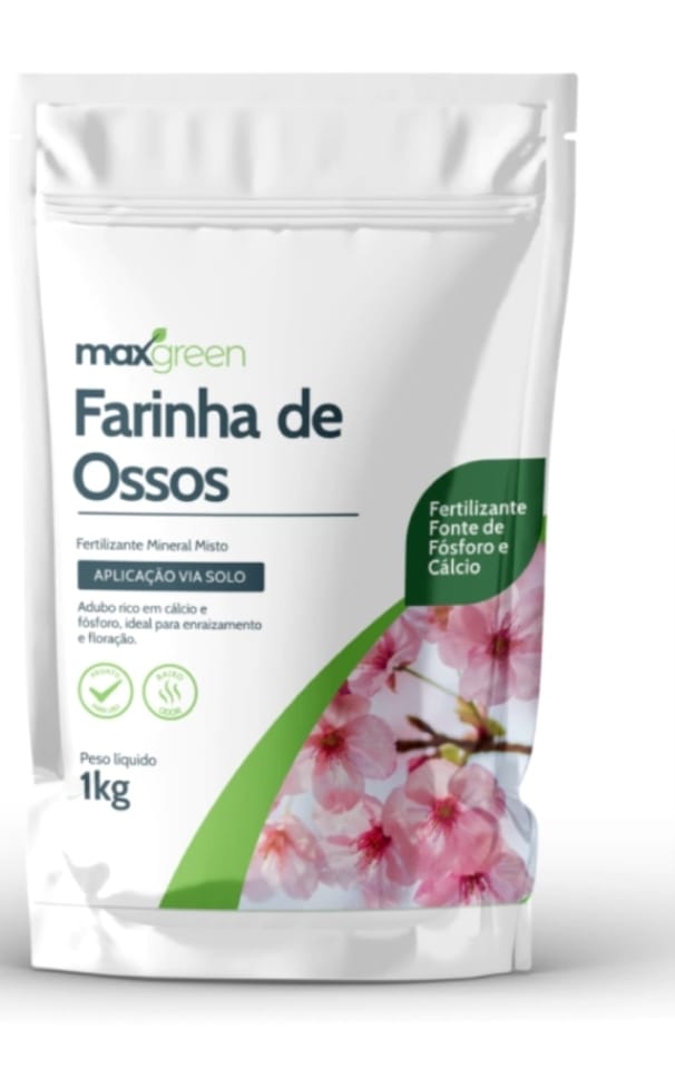 Farinha de Ossos - Fertilizante Mineral Misto 1kg