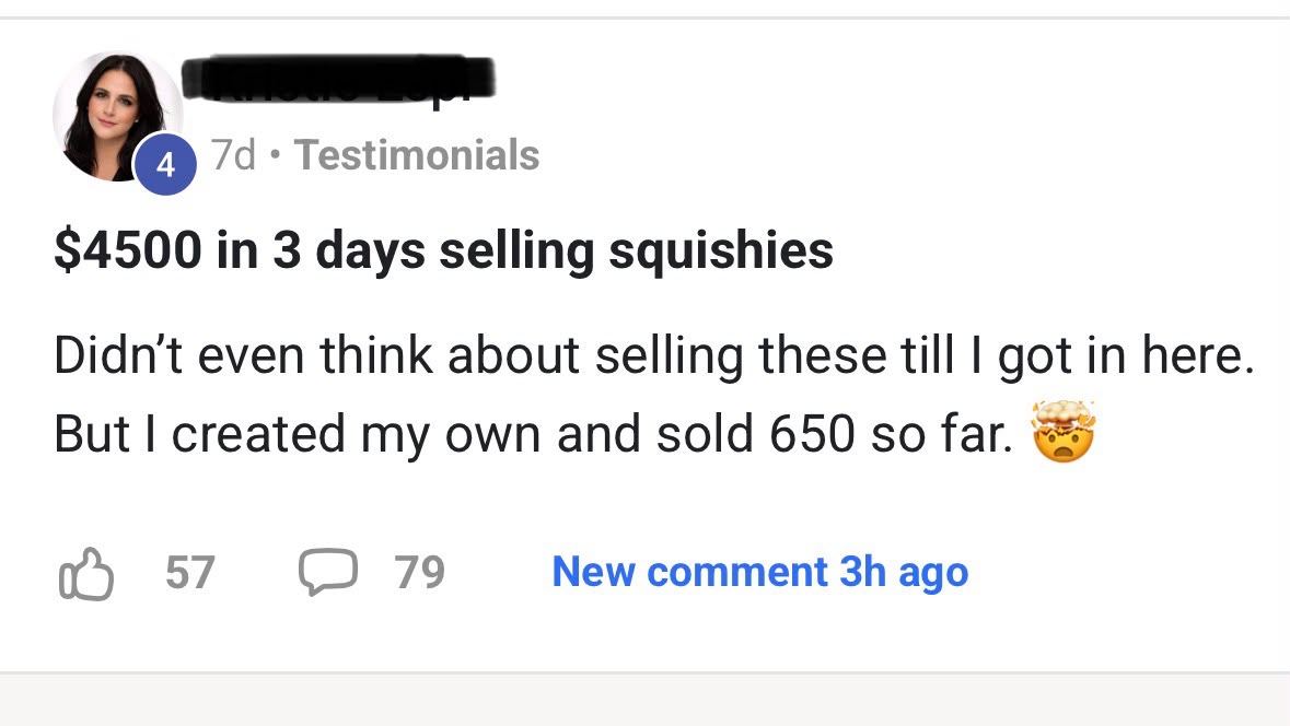Client testimonial screenshot